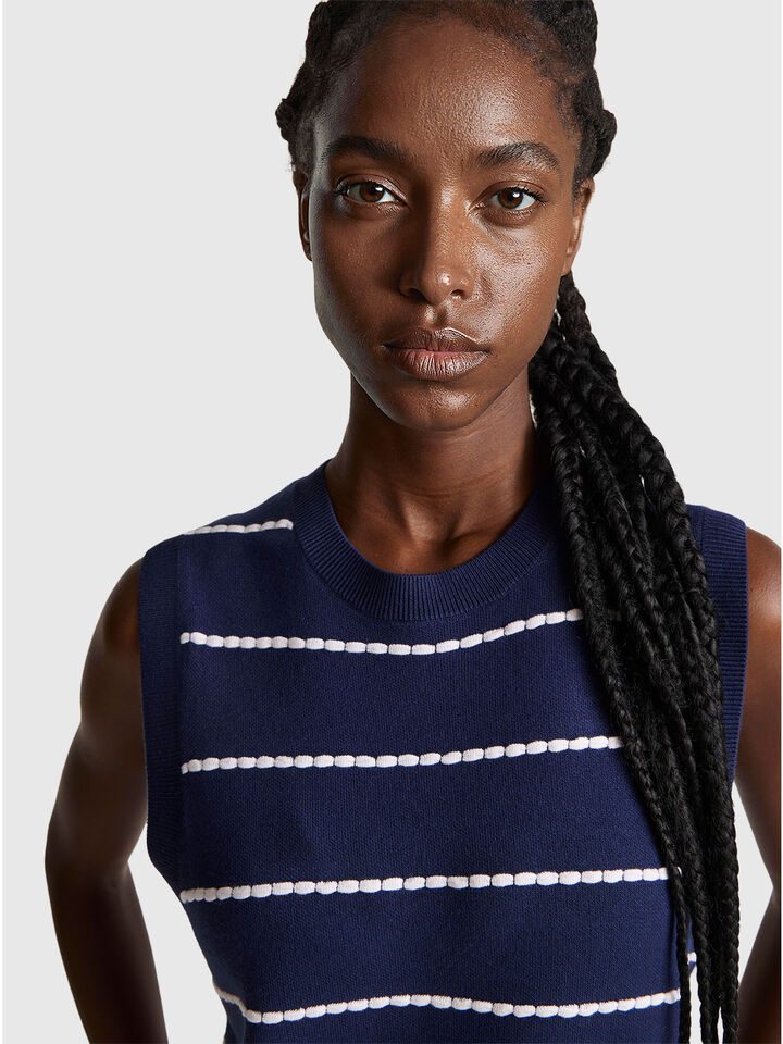 SLEEVELESS SWEATER Women image number 4